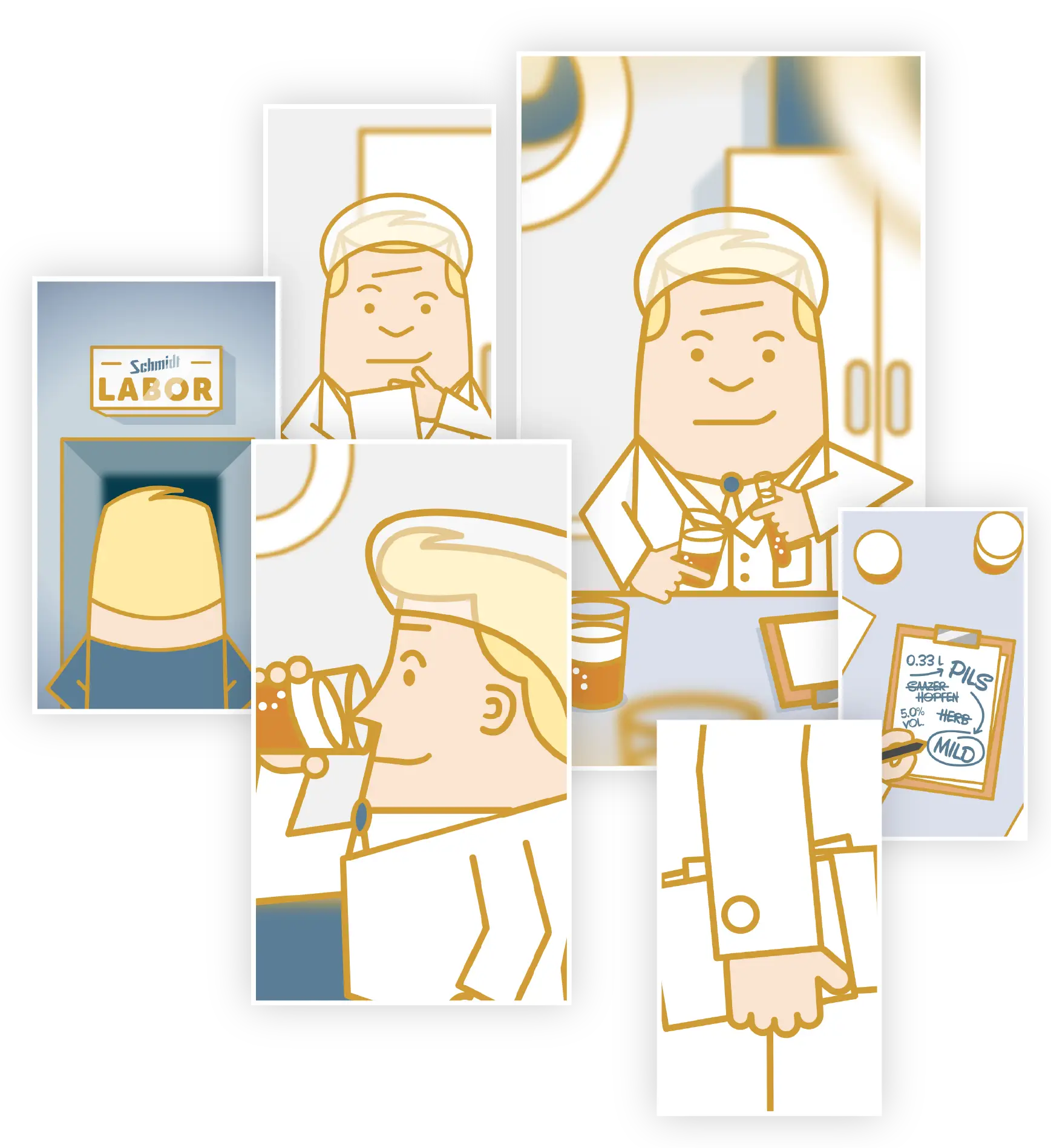 Web Collage aus den Storys der Neuen Pilsrezeptur KAmpagne